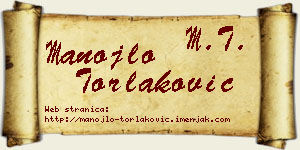 Manojlo Torlaković vizit kartica
